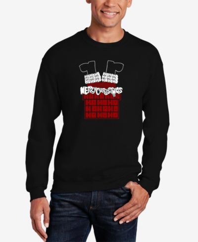 LA Pop Art Мужской свитшот Chimney Santa Word Art Crewneck