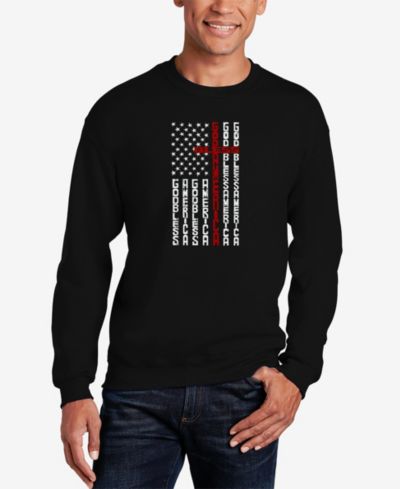LA Pop Art Мужской свитшот с принтом Cross Flag Word Art