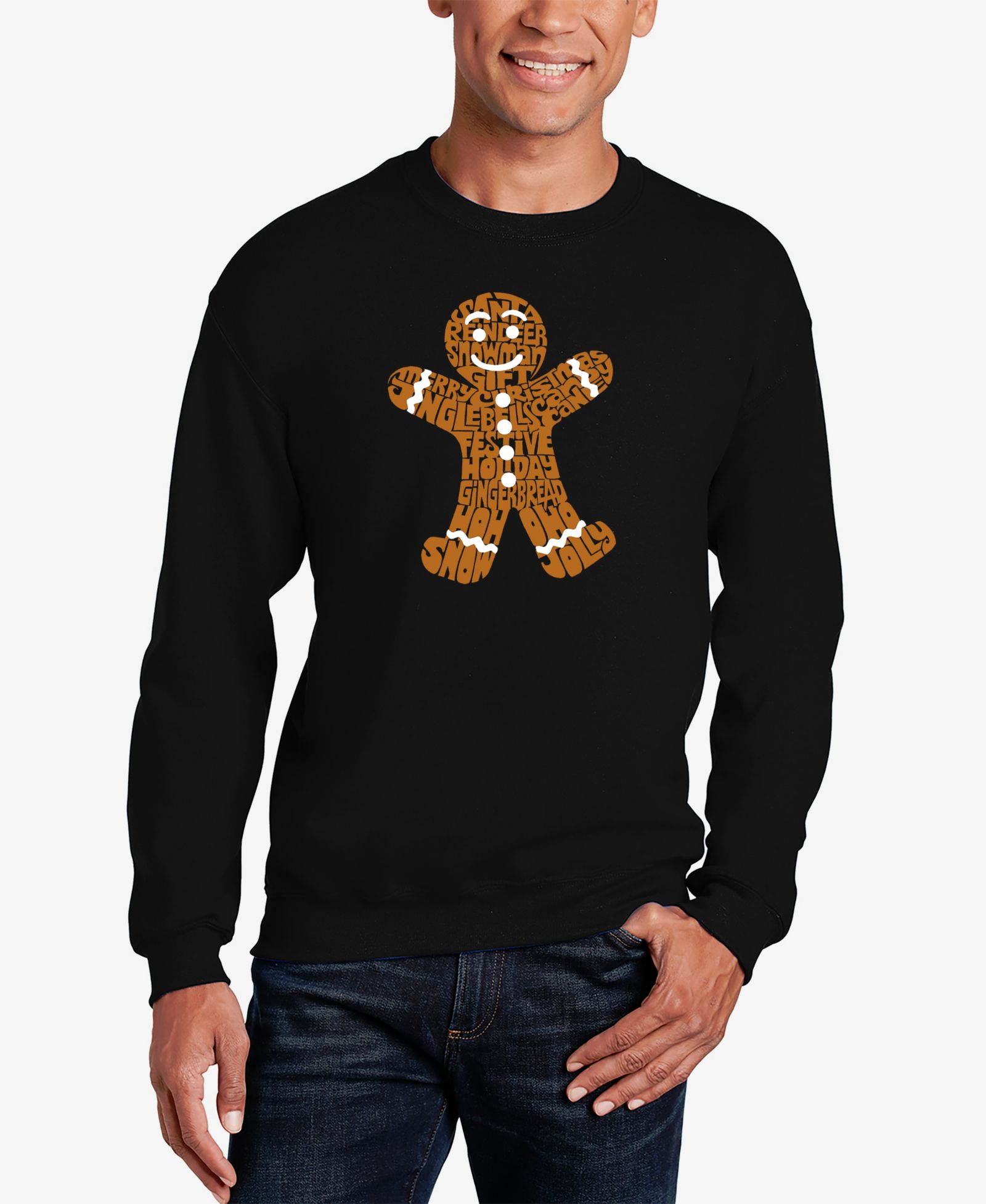 Мужское свитшот LA Pop Art Gingerbread Word Art