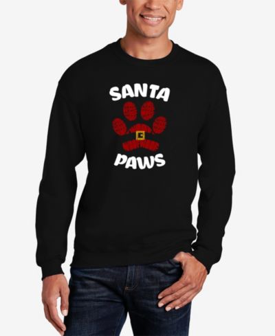 Мужской свитшот LA Pop Art Santa Paws Word Art Crewneck