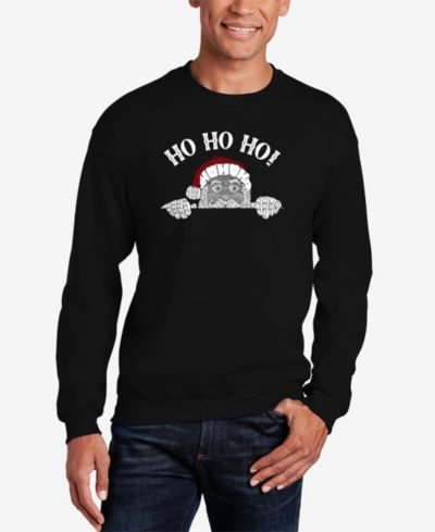 Мужская свитшот LA Pop Art с принтом Peeking Santa