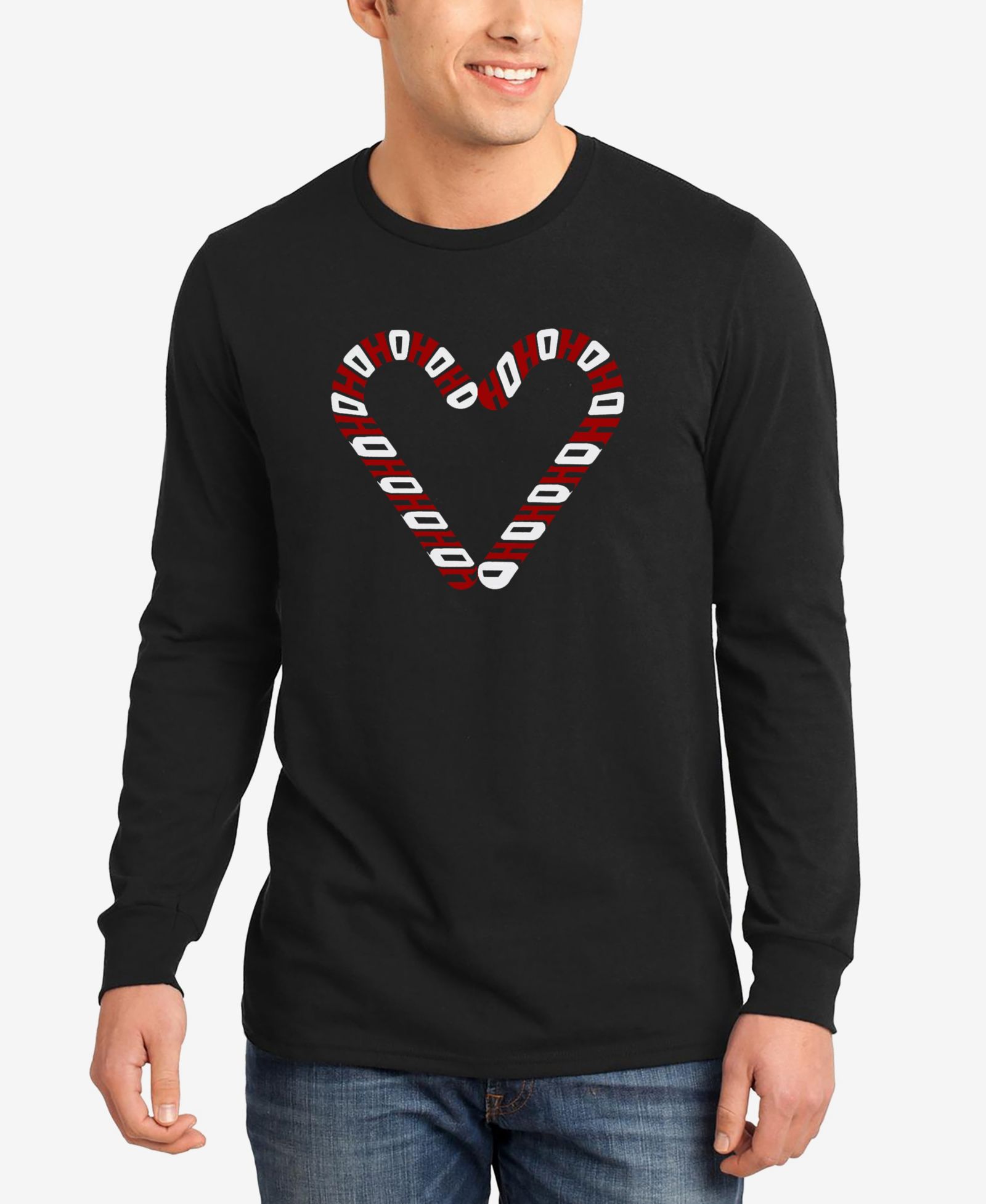 Мужская футболка LA Pop Art Candy Cane Long Sleeve