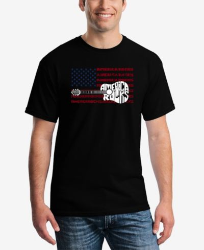 Мужская футболка LA Pop Art Men's America Rocks Word Art