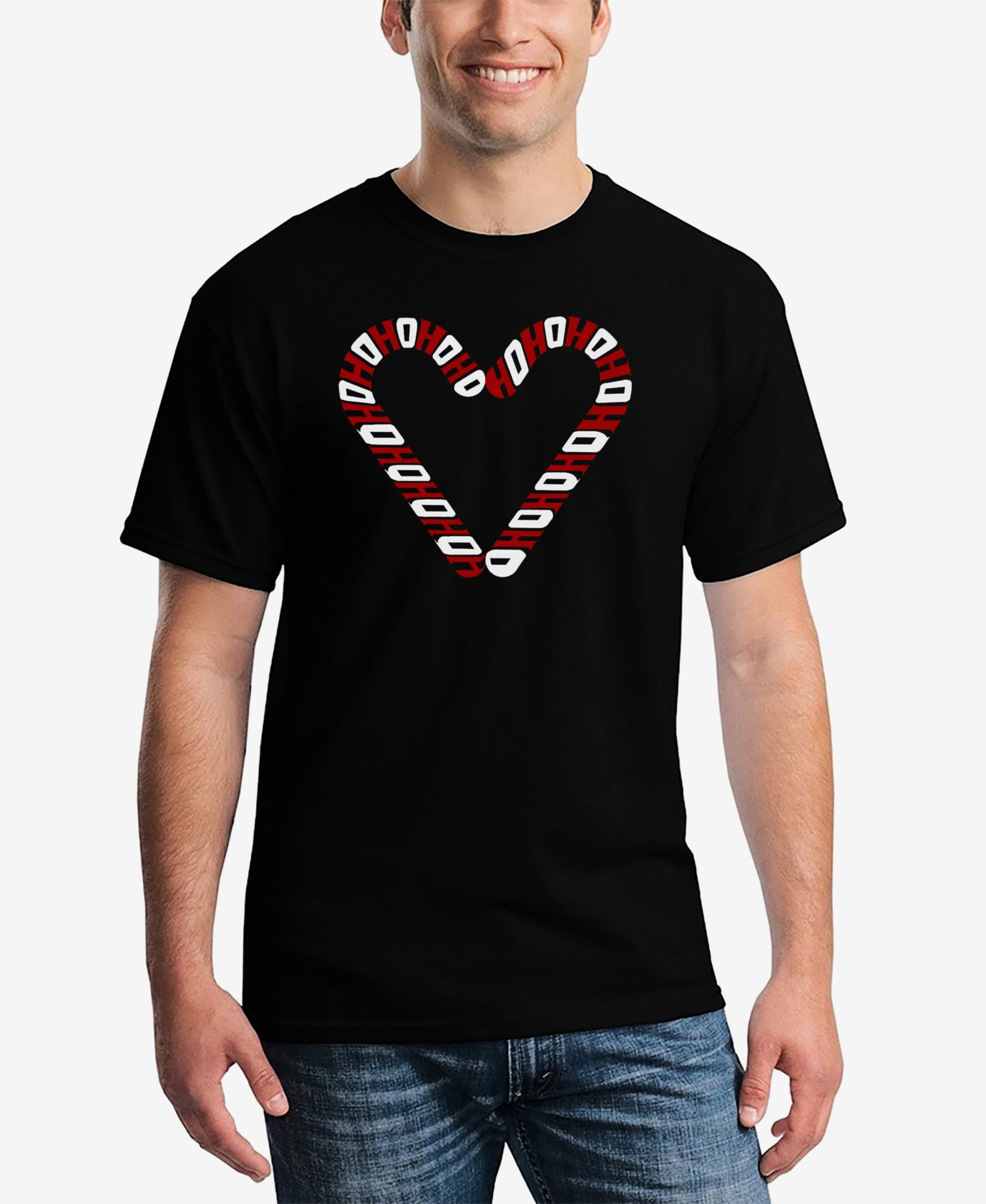 LA Pop Art Men's Candy Canes Word Art T-Shirt