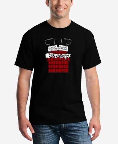 Мужская футболка LA Pop Art Chimney Santa Word Art