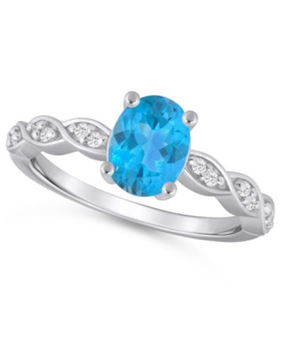Blue Topaz/White Gold