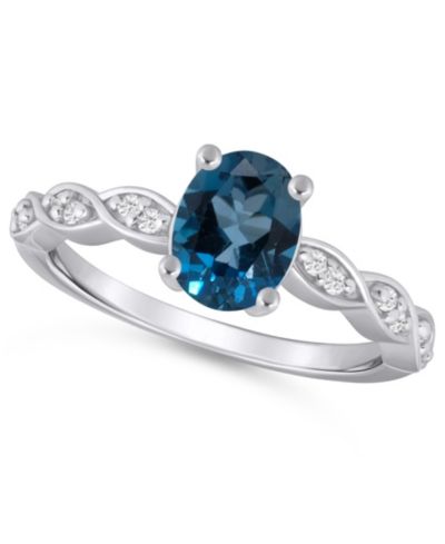London Blue Topaz/White Gold
