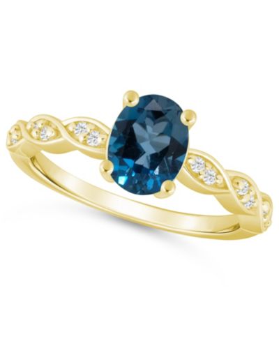 London Blue Topaz / Yellow Gold