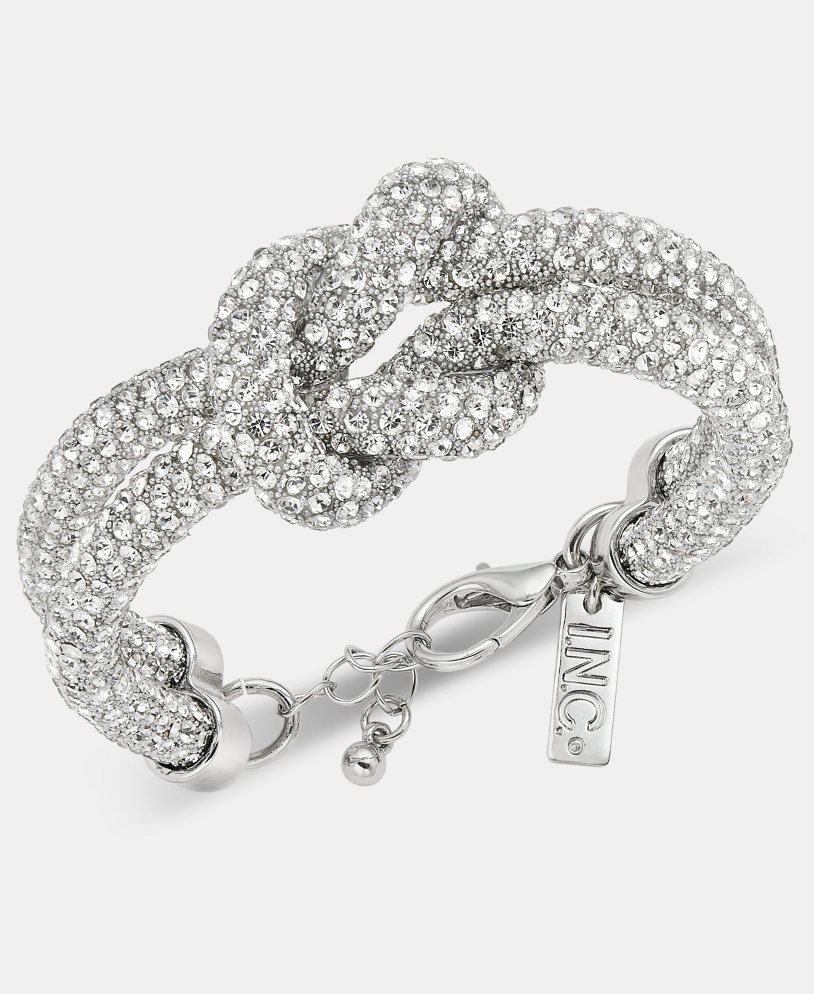 Браслет I.N.C. International Concepts Rhinestone Knot Flex