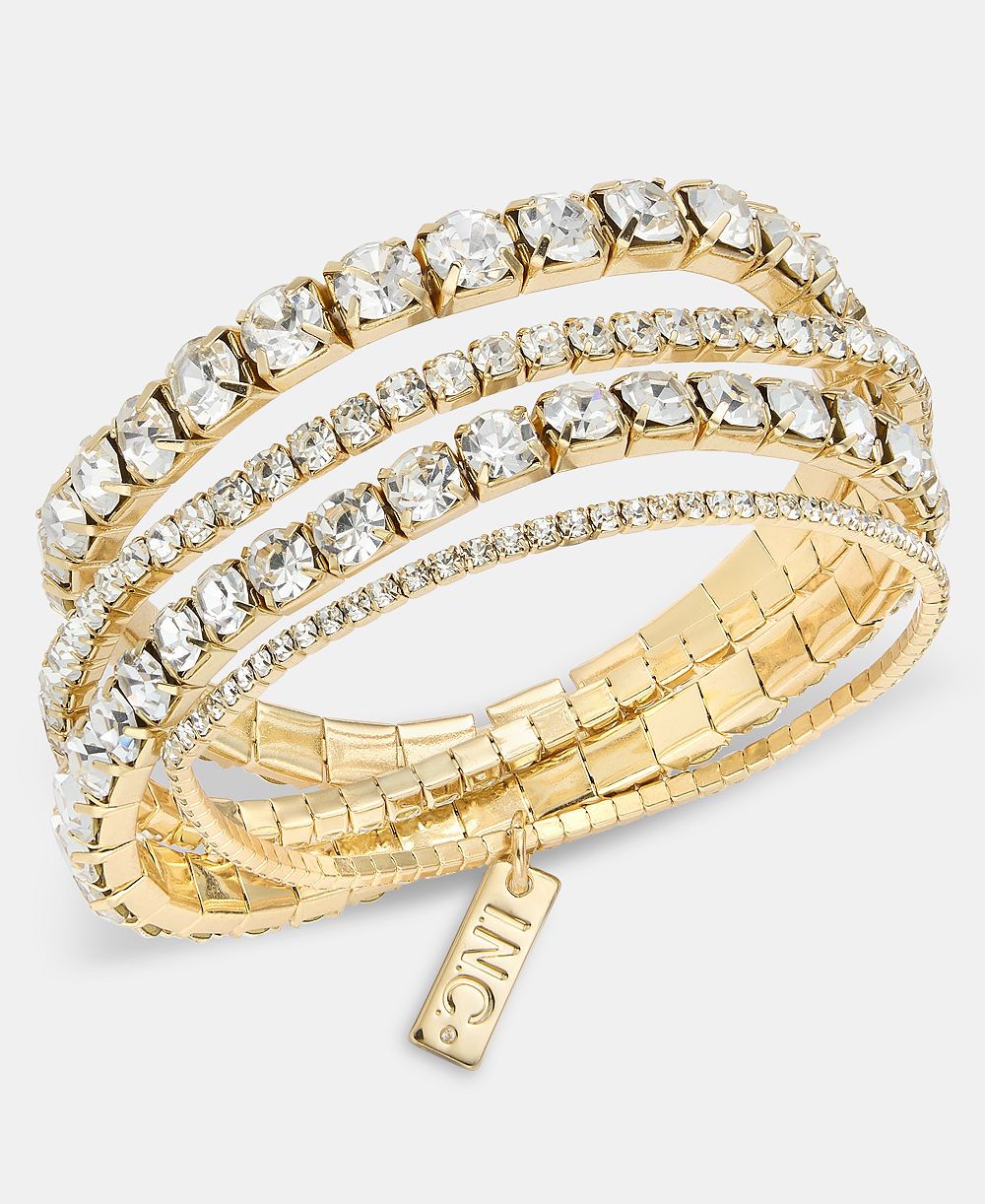 I.N.C. International Concepts Набор браслетов Crystal Stretch, 4 шт.