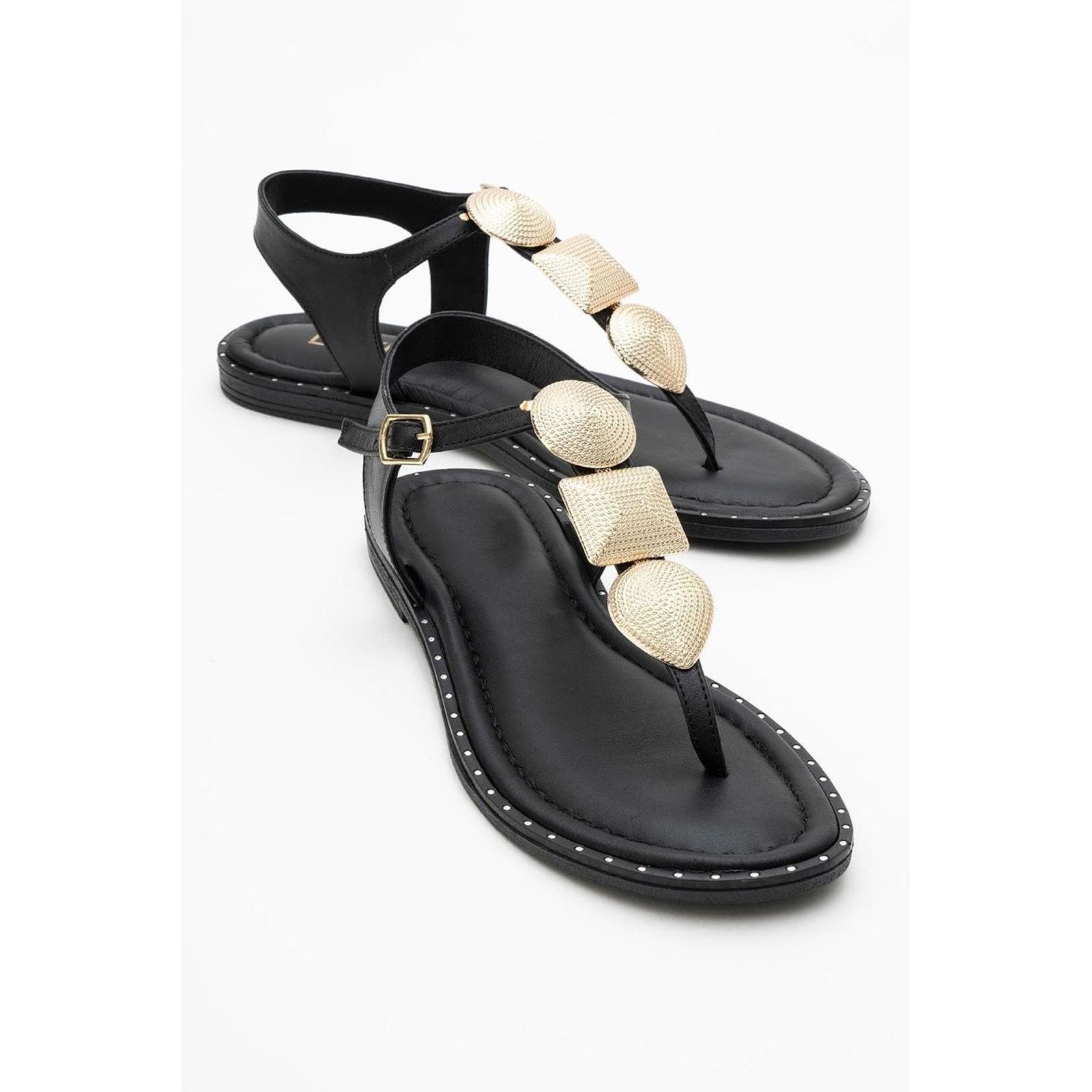 Giulia Leather Flat Sandal (Женский)