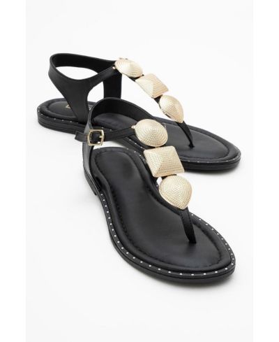 Giulia Leather Flat Sandal (Женский)