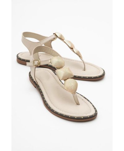 Beige leather