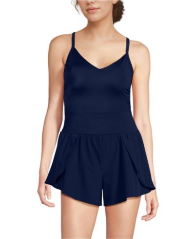 Женский слитный купальник Lands' End Tugless Strappy X-Back Romper