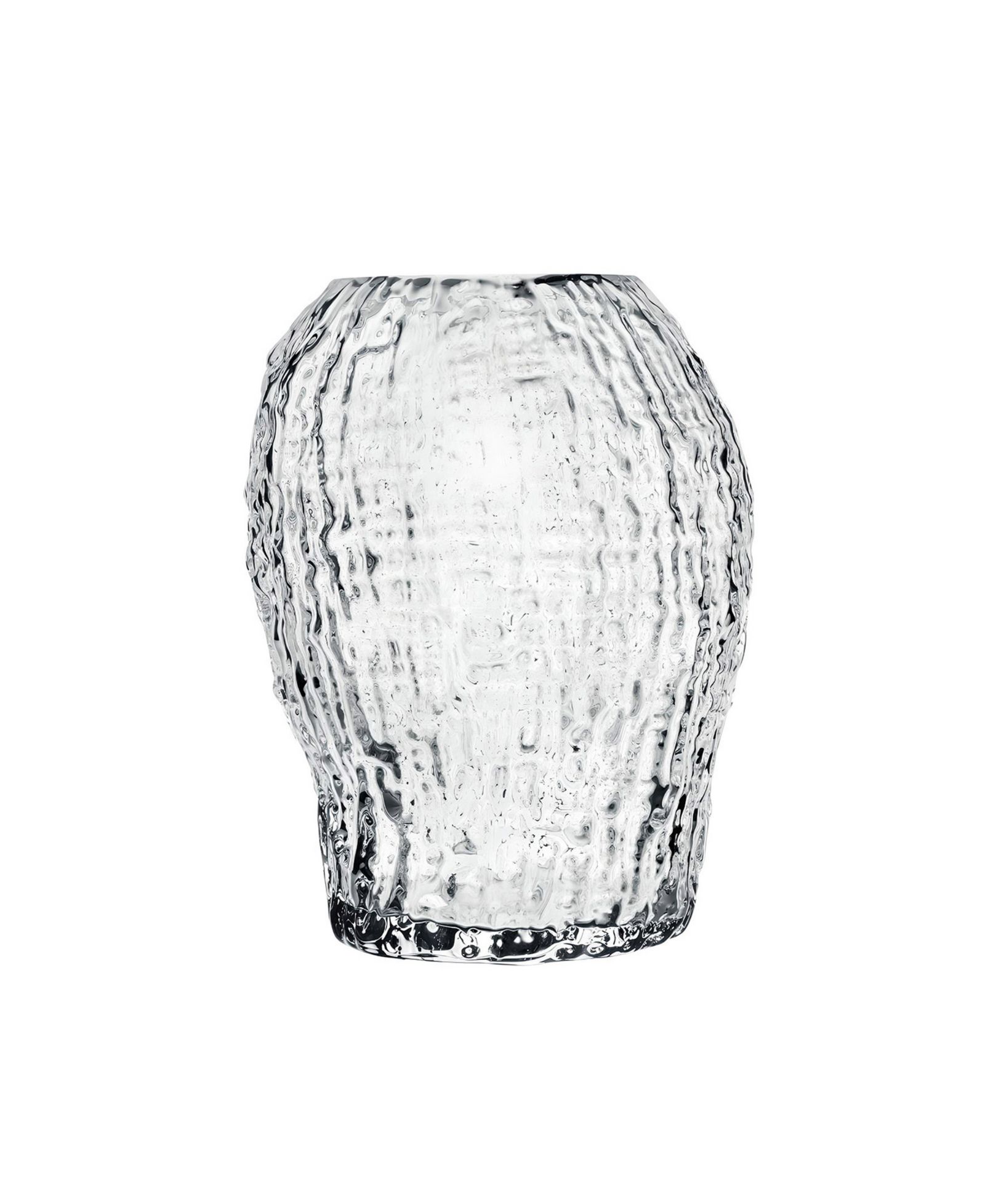 Nude Glass Clear Small Molten Vase