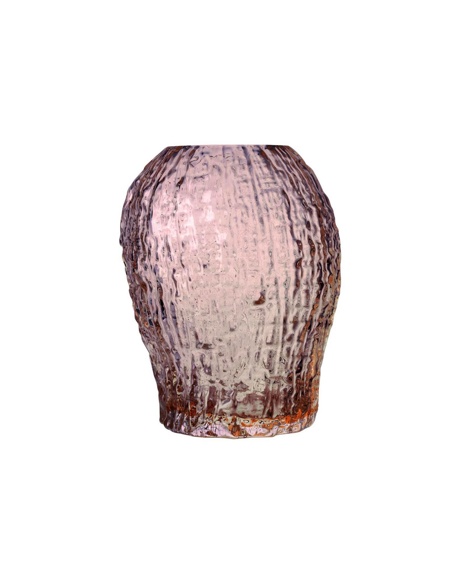 Nude Glass Orange Small Molten Vase