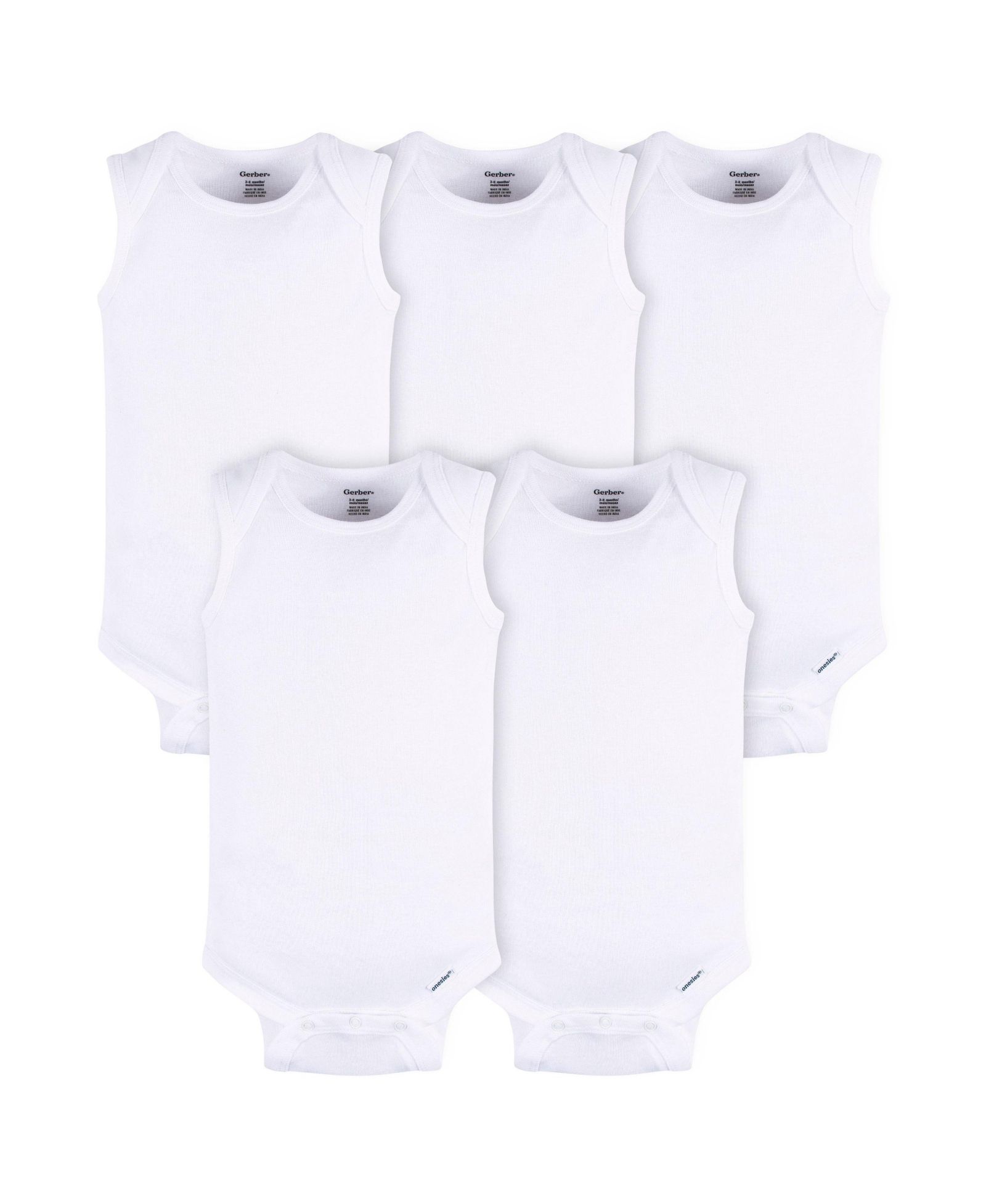 Детский боди Gerber White Sleeveless