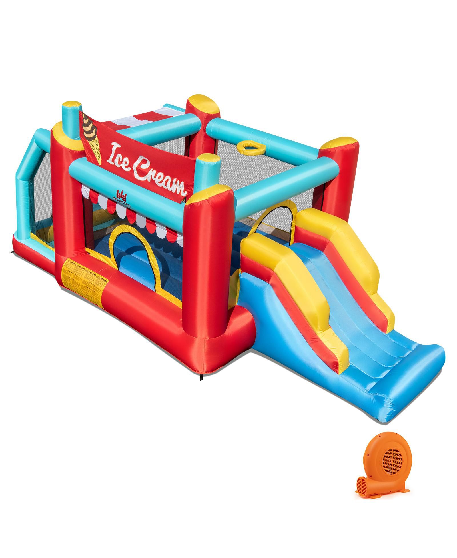 Надувной батут-дом 5-in-1 Ice Cream with Ball Pit and Slide with 520W Blower