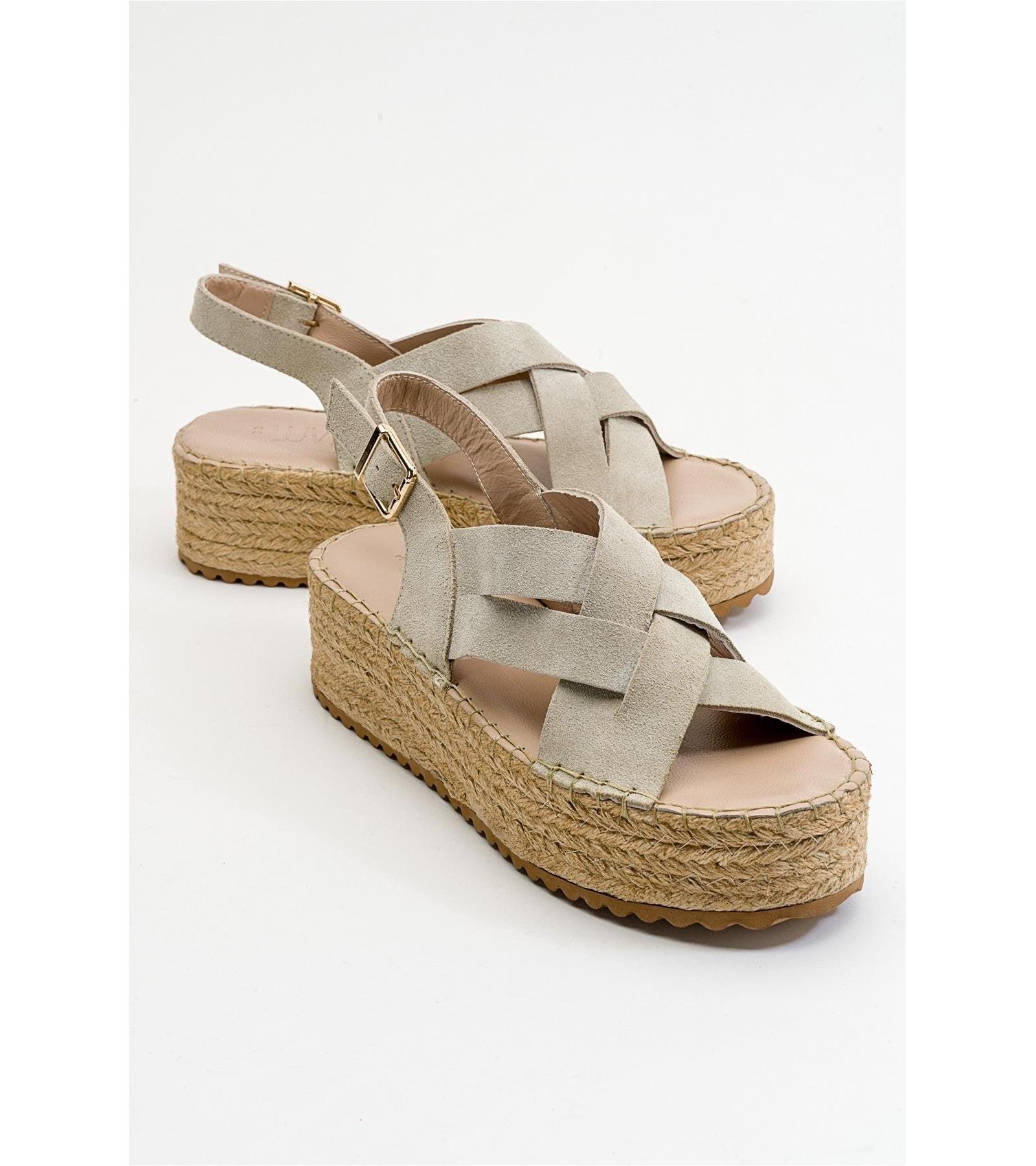 Женские сандалии-платформы Lontano Suede Leather