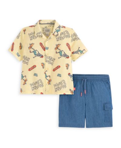 SCOTCH & SODA комплект из 2 предметов: тканая рубашка и шорты для маленьких мальчиков