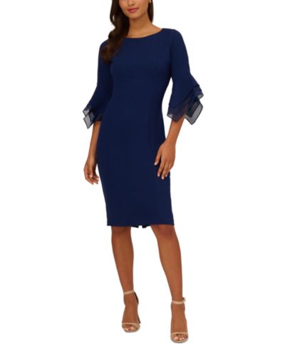Adrianna Papell Petite Tiered-Cuff Sheath Dress