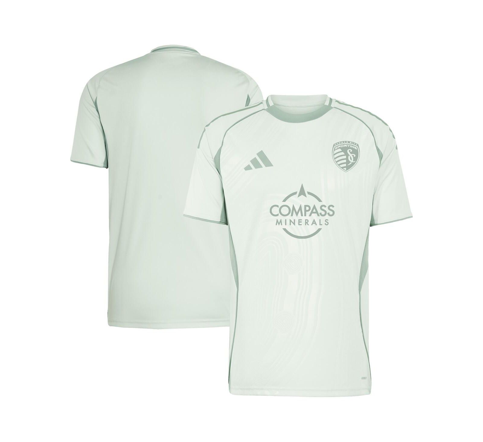 Мужское спортивное джерси adidas Light Green Sporting Kansas City 2025 One Planet Pre-Match