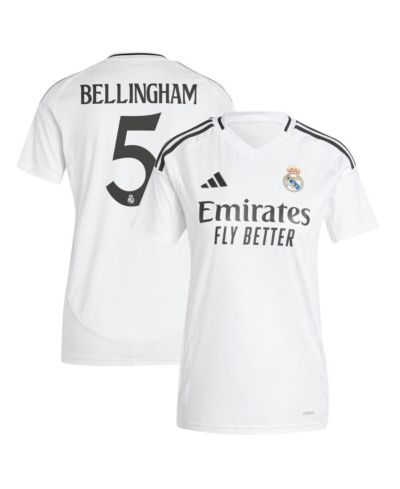 Женская джерси Adidas Jude Bellingham White Real Madrid 2024/25 Home Replica Player