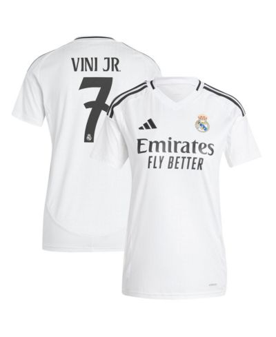 Джерси adidas Women's Vini Jr. White Real Madrid 2024/25 Home Replica Player