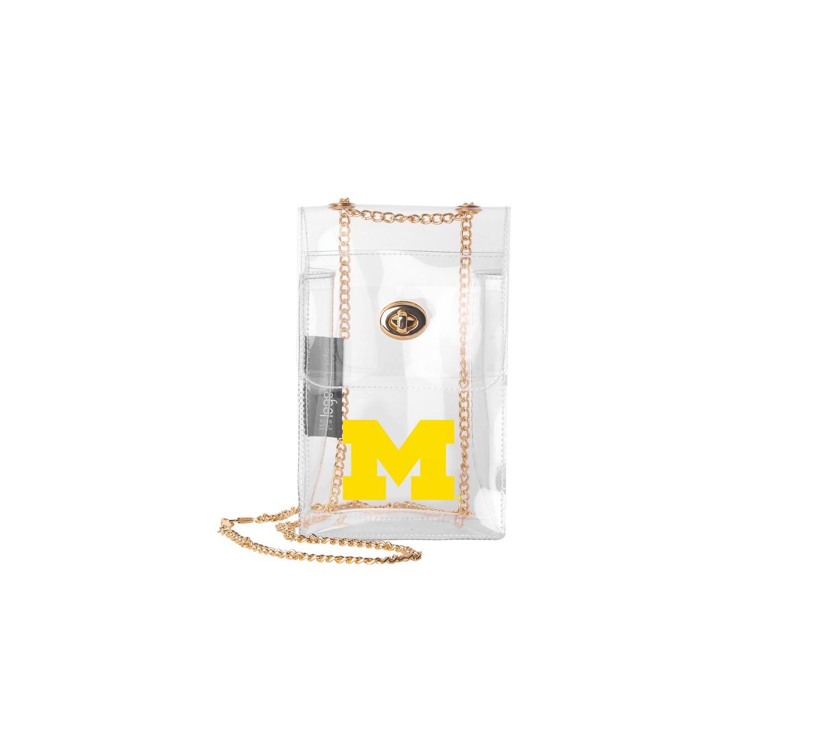 Прозрачная сумка через плечо Logo Brands Michigan Wolverines Essential