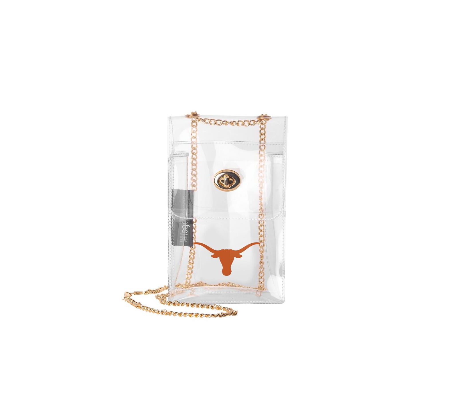 Logo Brands Texas Longhorns Clear Essential Crossbody Purse