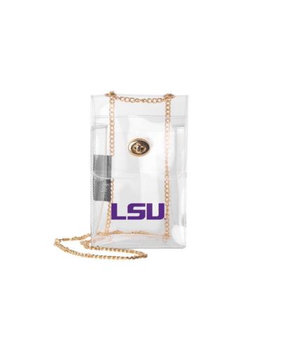 Logo Brands LSU Tigers Clear Essential Crossbody Purse