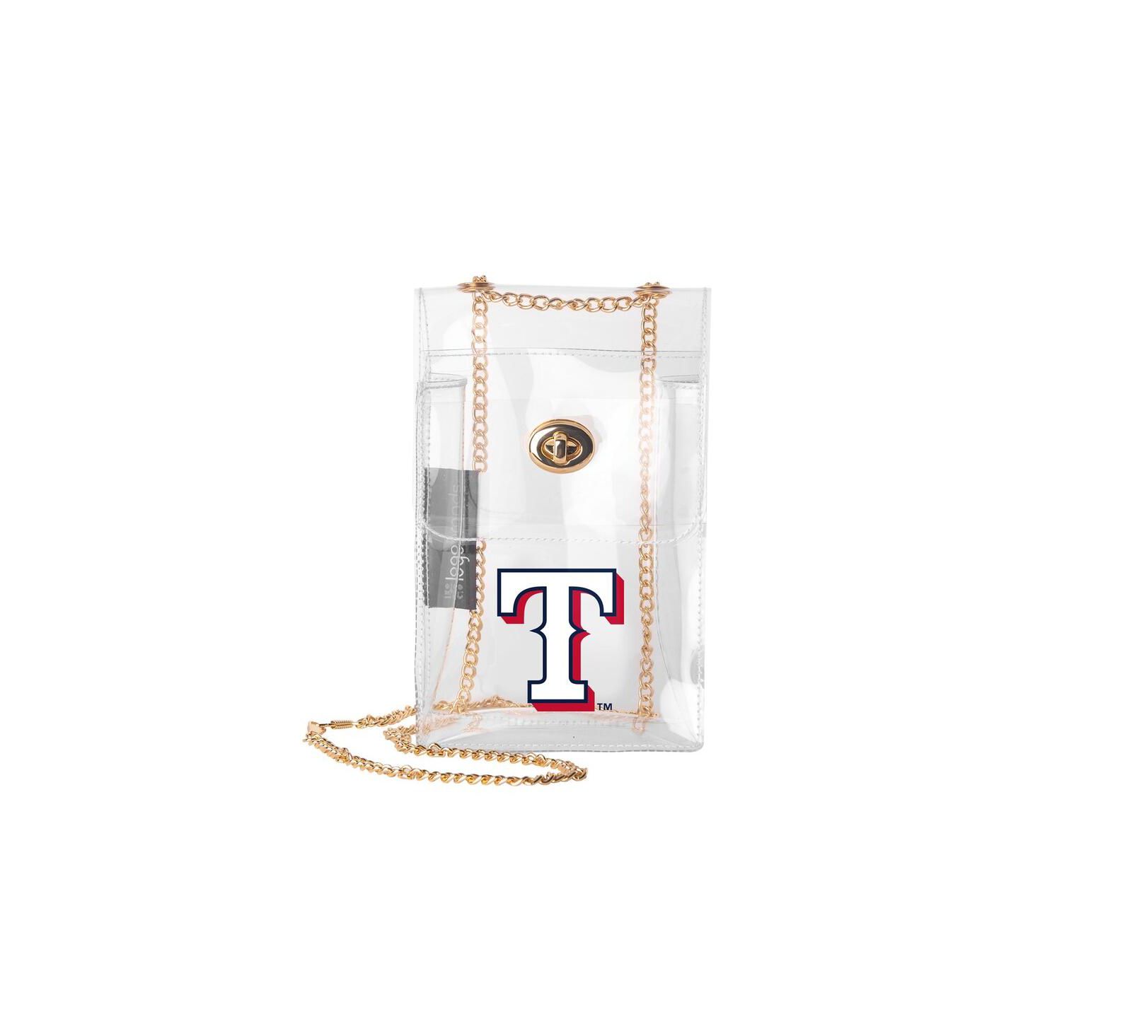 Logo Brands Texas Rangers Clear Essential Crossbody Purse