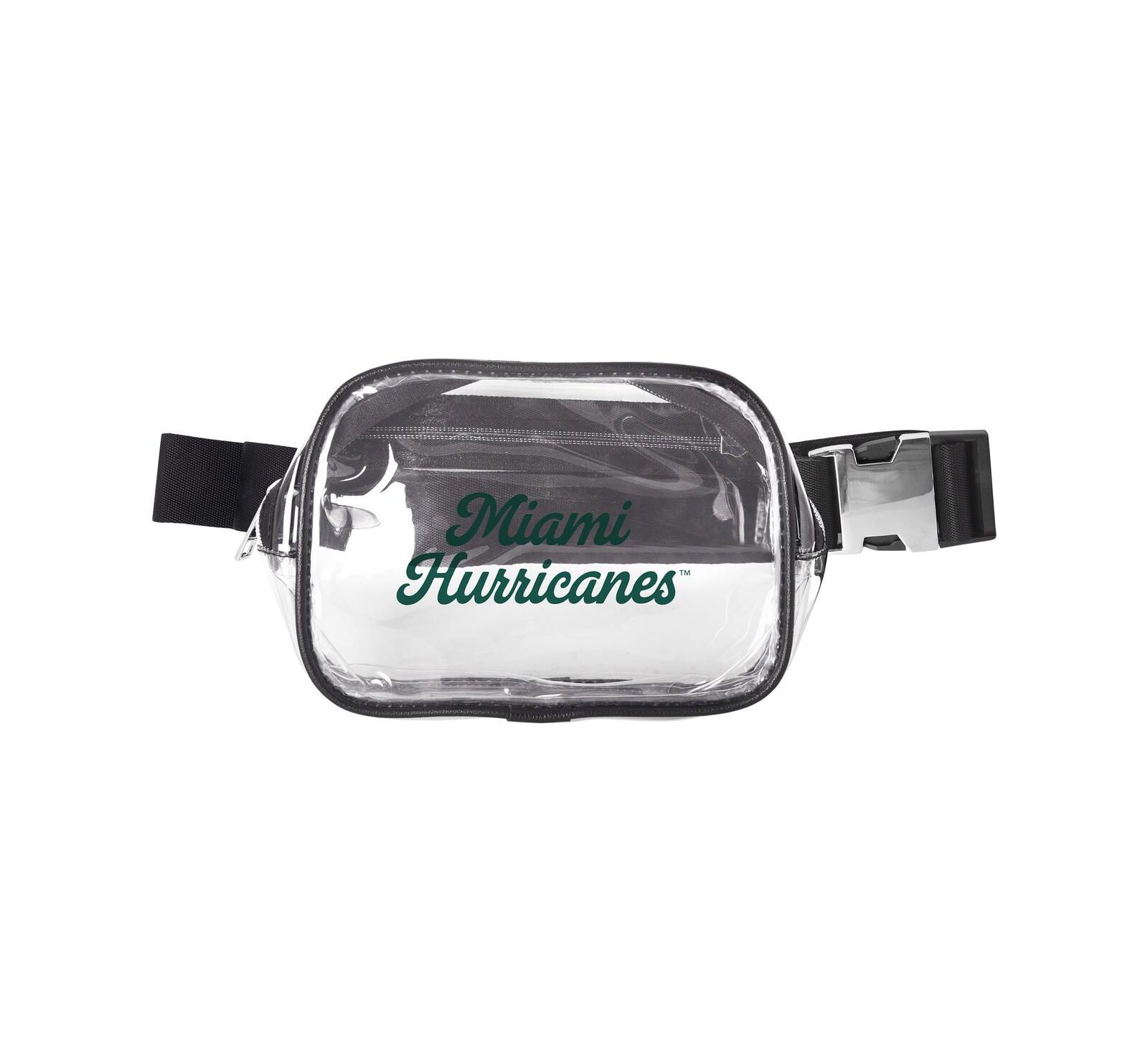 Logo Brands Miami Hurricanes Clear Belt Bag