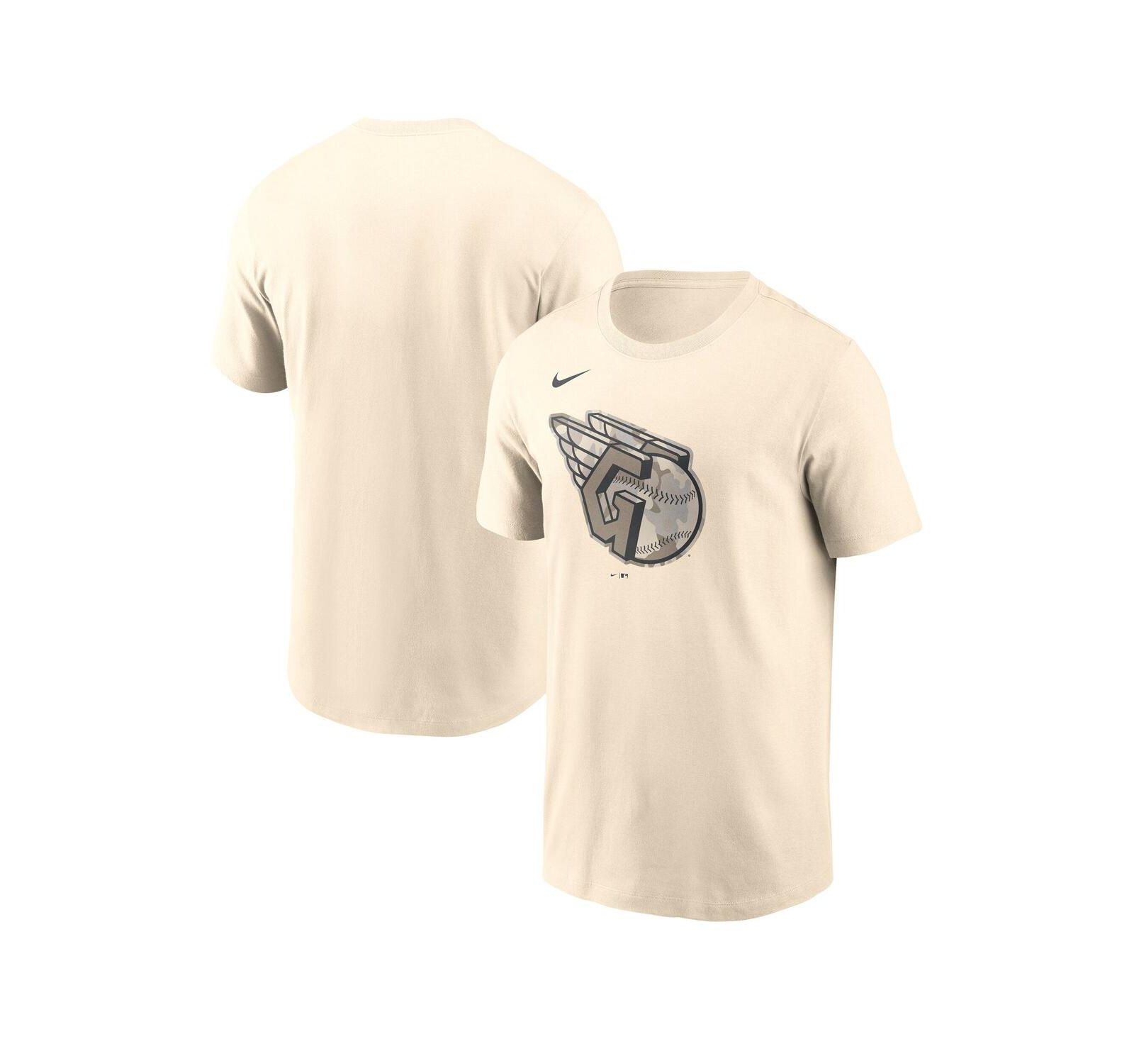 Мужская футболка Nike Cream Cleveland Guardians Camo Logo