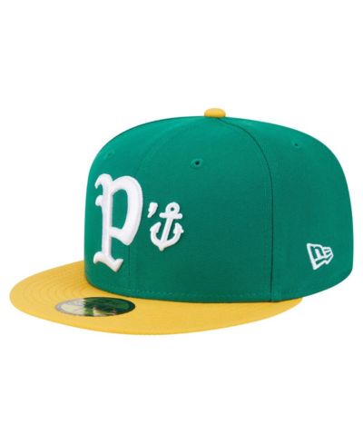 Мужская кепка New Era Green/Yellow Stockton Ports Authentic Collection 59FIFTY Fitted Hat