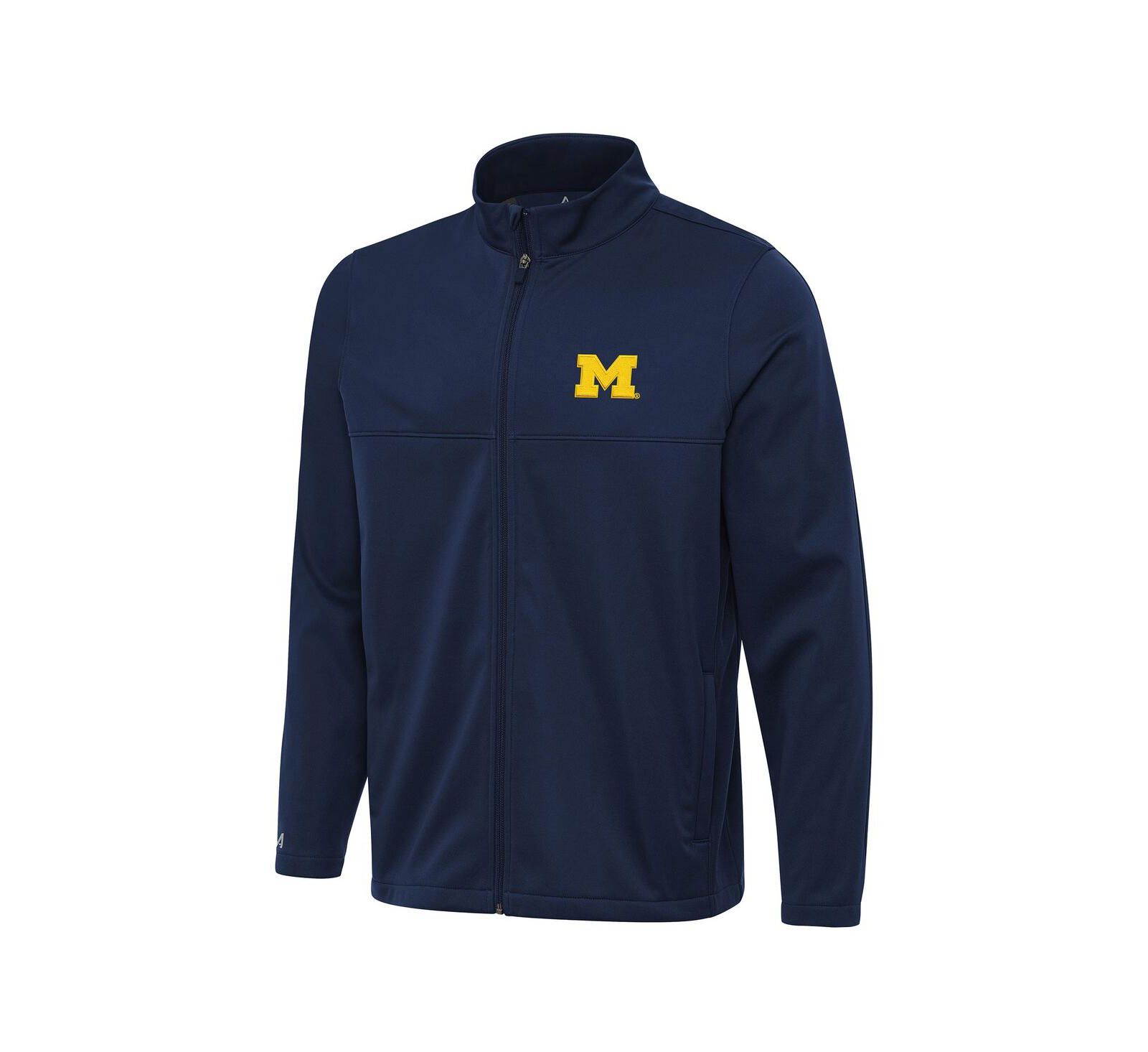 Мужская гольф-куртка Antigua Navy Michigan Wolverines Links 2 Full-Zip