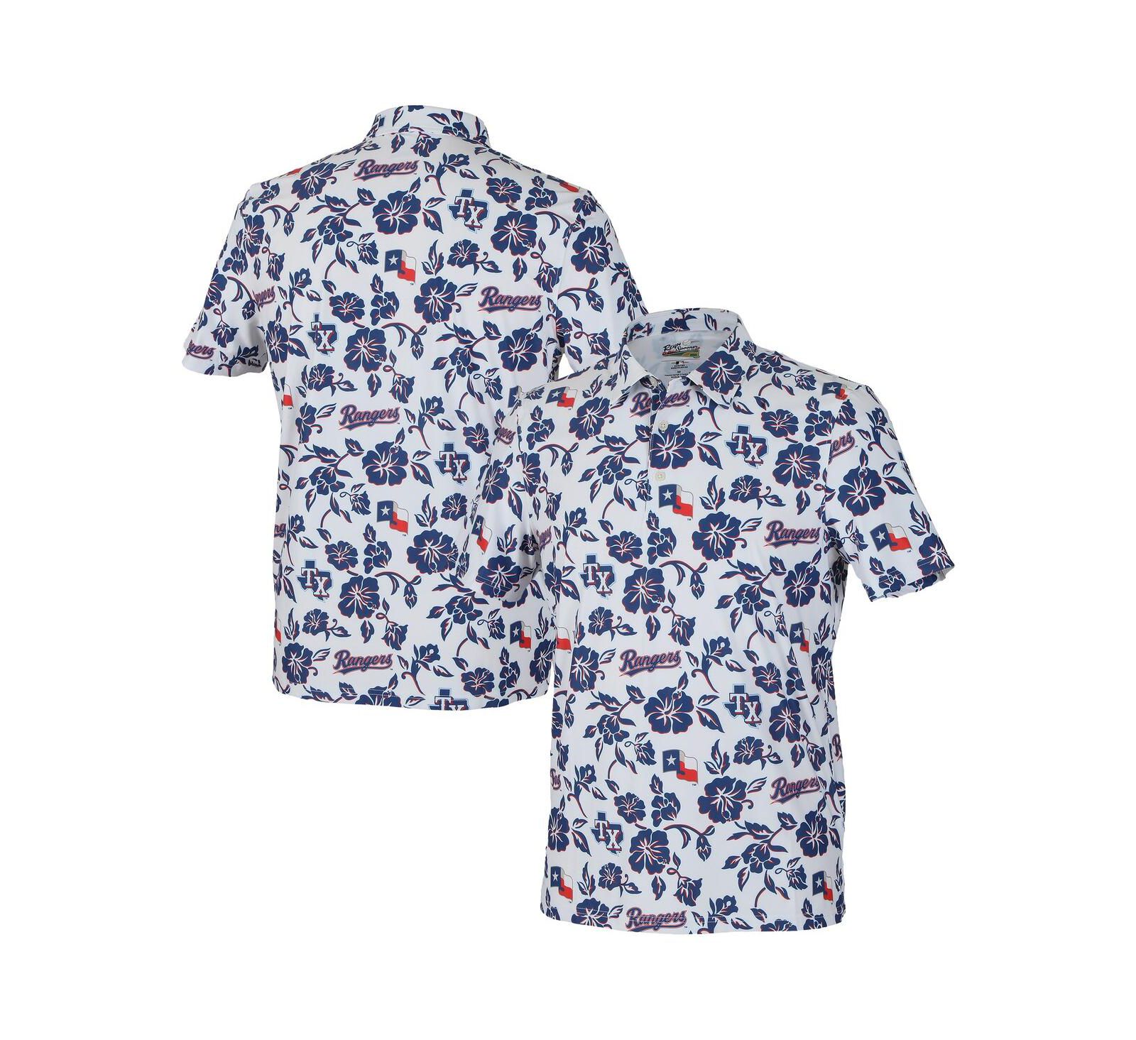 Мужская рубашка Reyn Spooner White Texas Rangers Pua Performance Polo