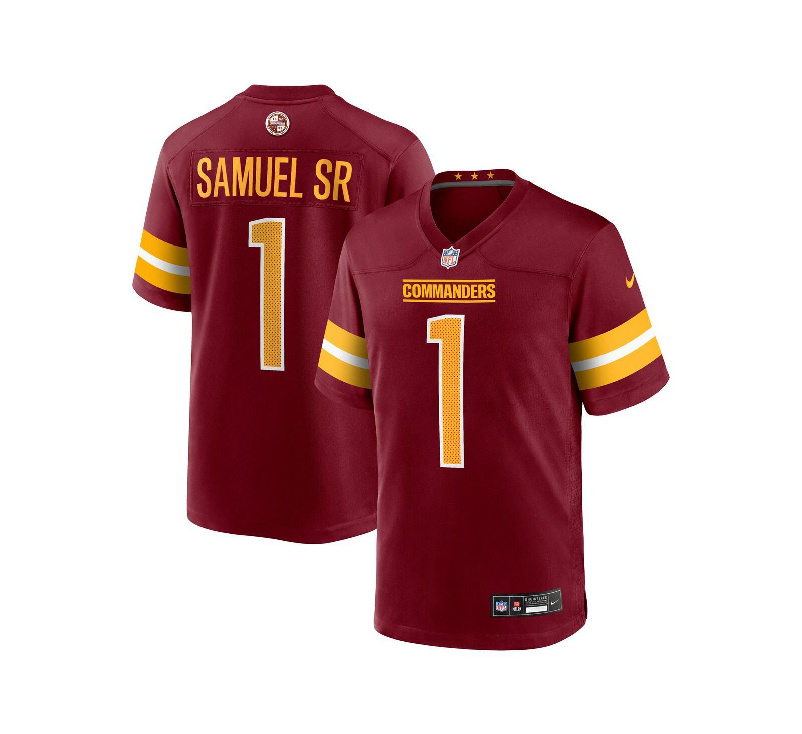 Nike Men's Deebo Samuel Sr Burgundy Washington Commanders Game Player Jersey
