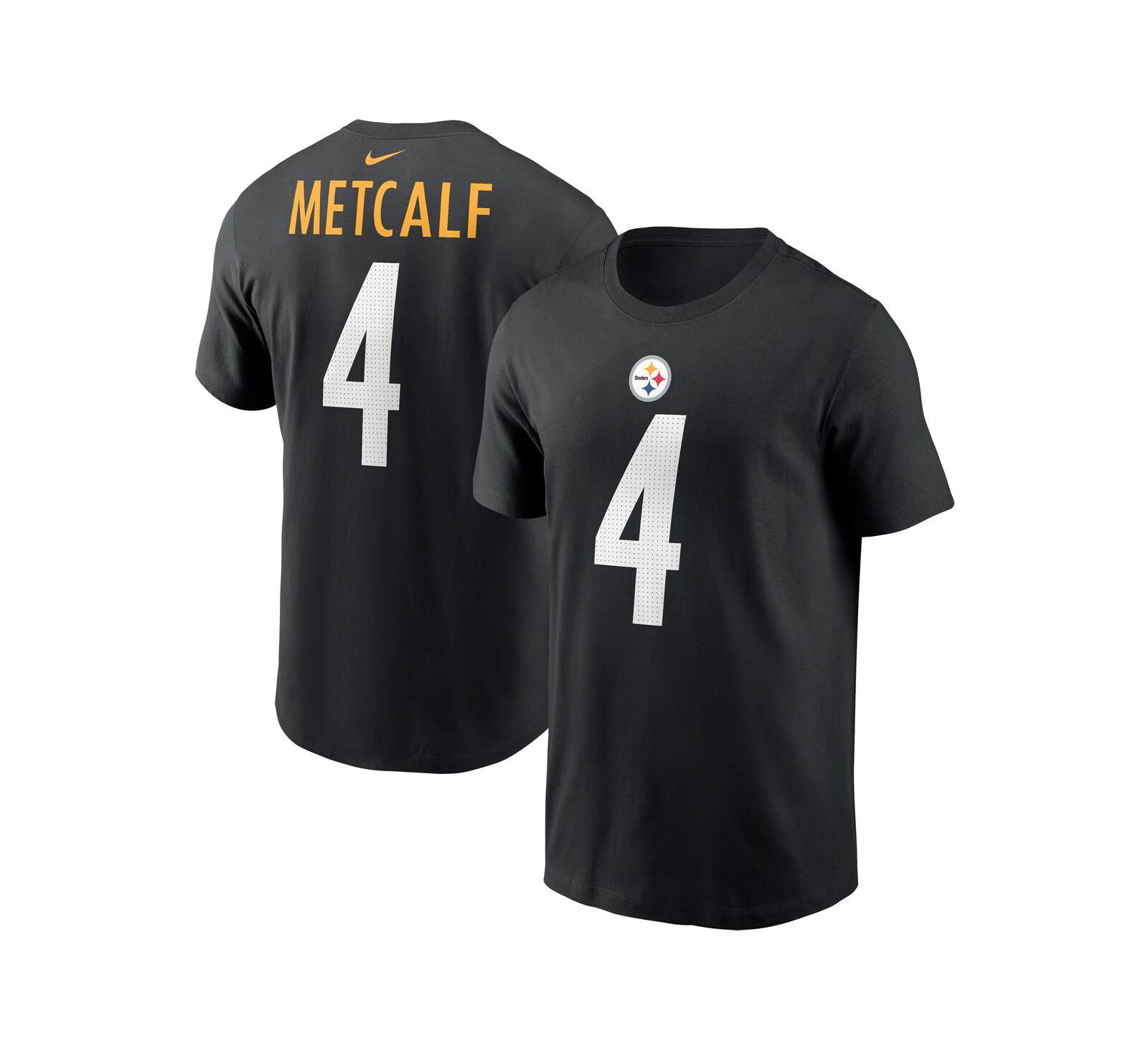 Мужская футболка Nike Men's DK Metcalf Black Pittsburgh Steelers Name & Number