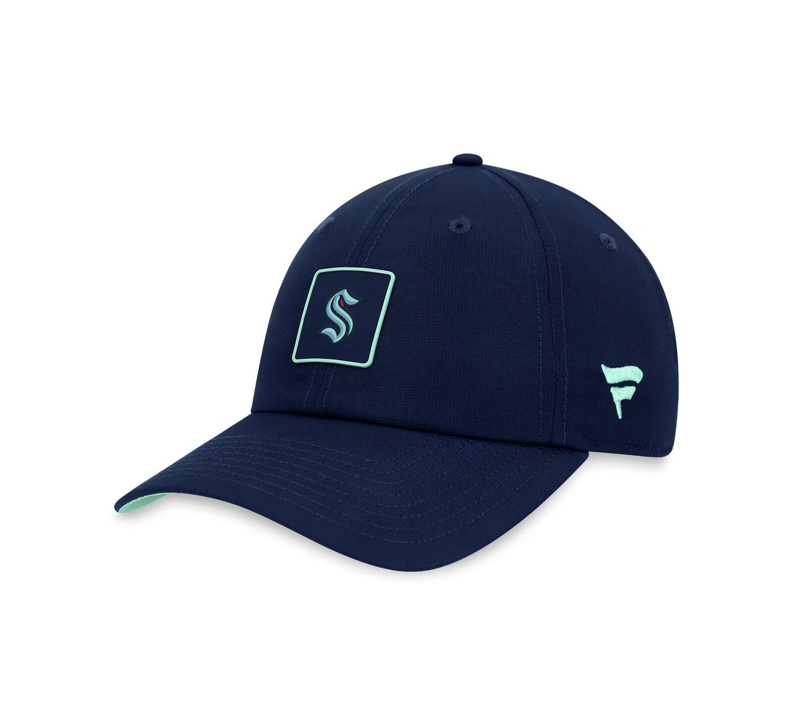 Fanatics Мужская кепка Seattle Kraken Authentic Pro Rink, регулируемая, синяя
