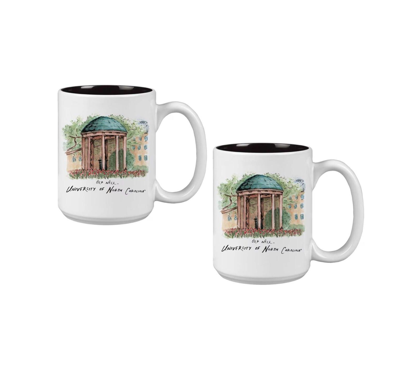 Indigo Falls набор кружек для университета North Carolina Tar Heels Laura Wilcox 15oz, 2 штуки
