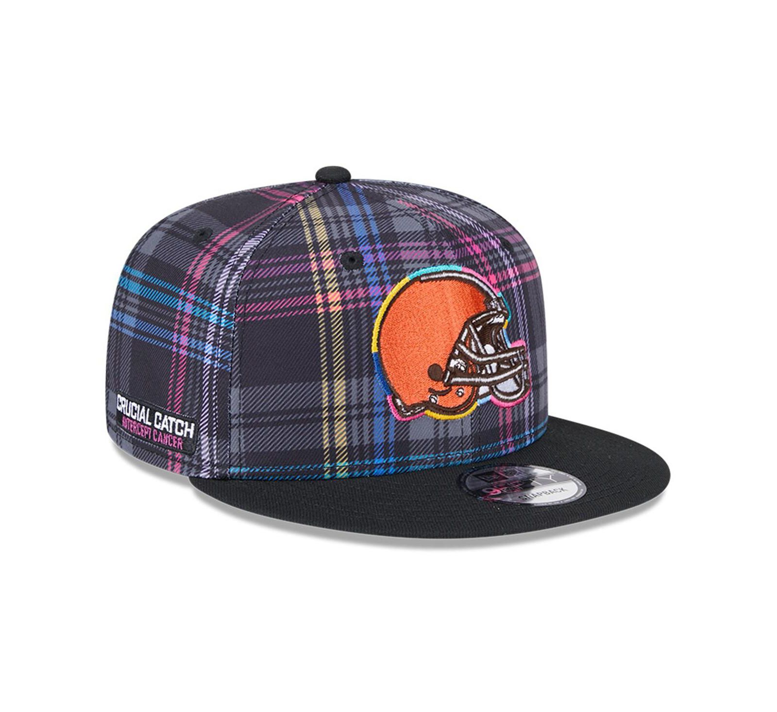 New Era Мужская кепка 9FIFTY Snapback Black Cleveland Browns 2024 NFL Crucial Catch Plaid