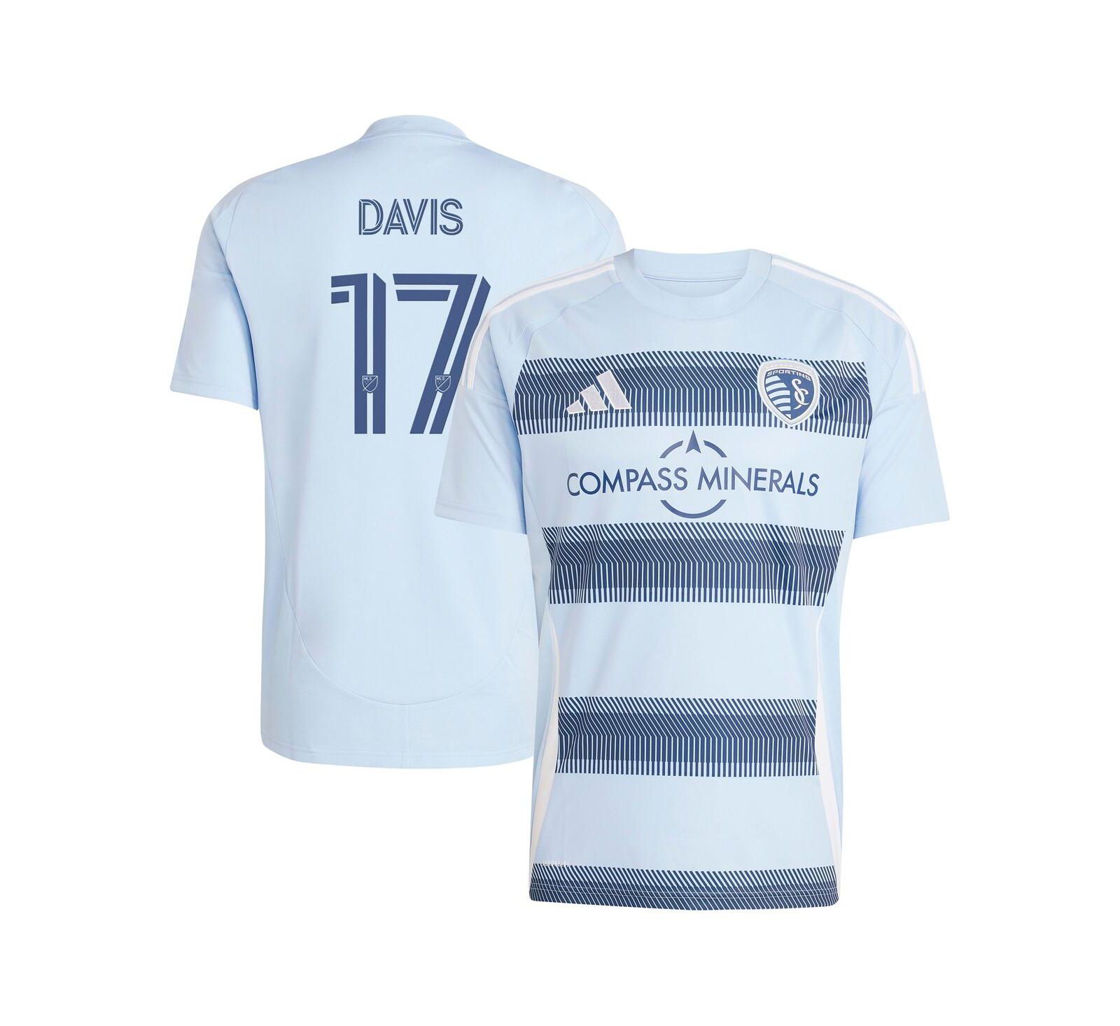 Adidas Men's Jake Davis Light Blue Sporting Kansas City 2025 One KC Replica Player Jersey