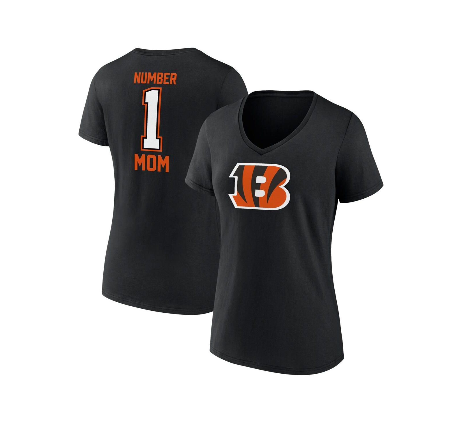 Женская футболка Fanatics Black Cincinnati Bengals Mother's Day V-Neck