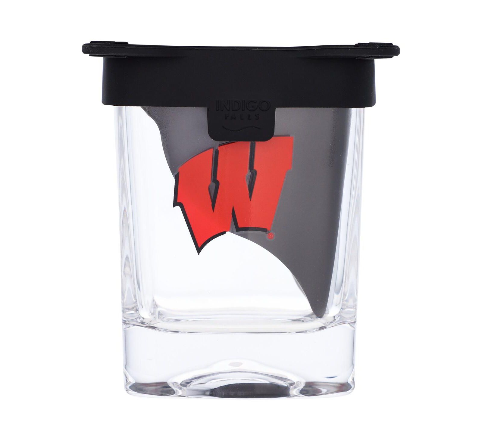 Indigo Falls Wisconsin Badgers 10oz. Ice Wedge Glass