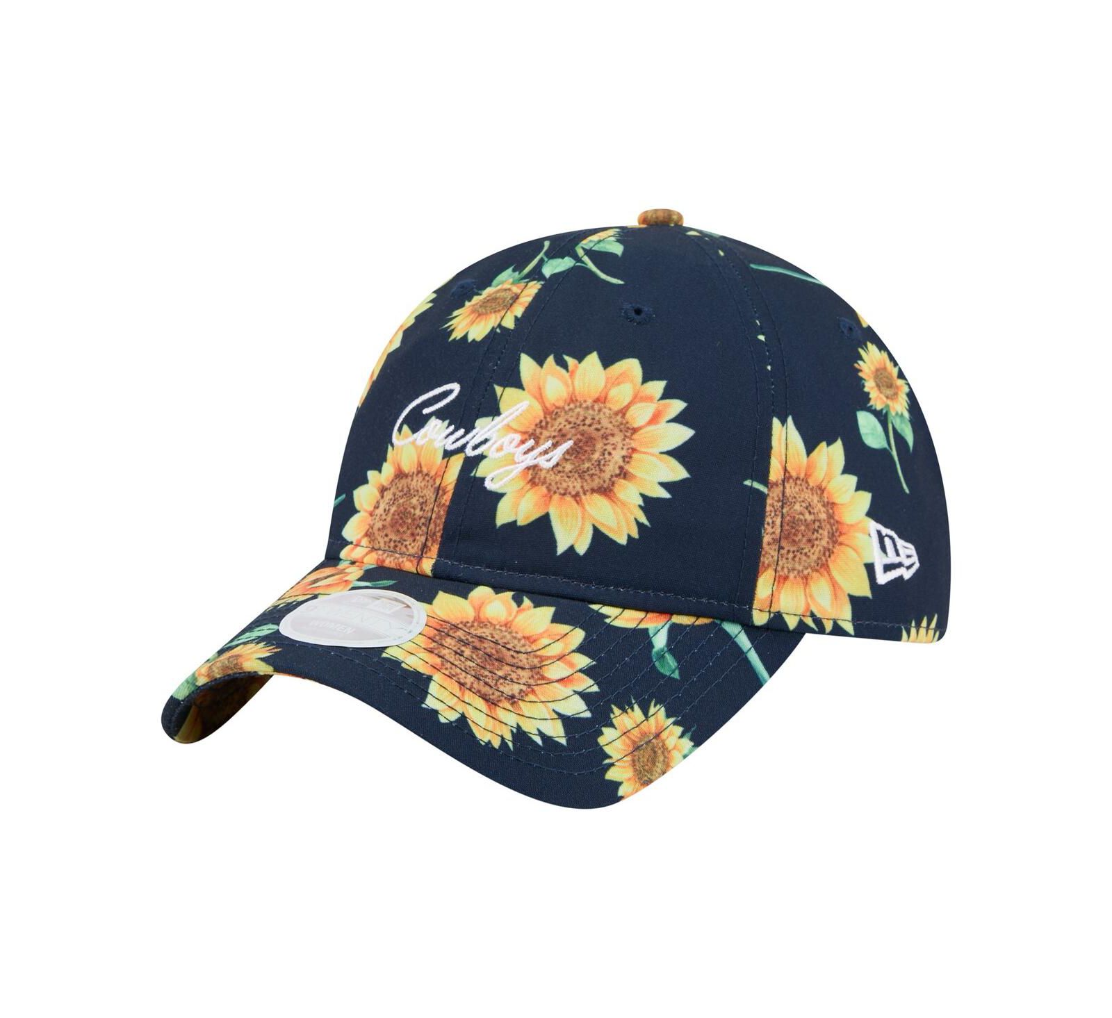 Женская кепка New Era Dallas Cowboys Adventure Sunflower 9TWENTY регулируемая темно-синяя