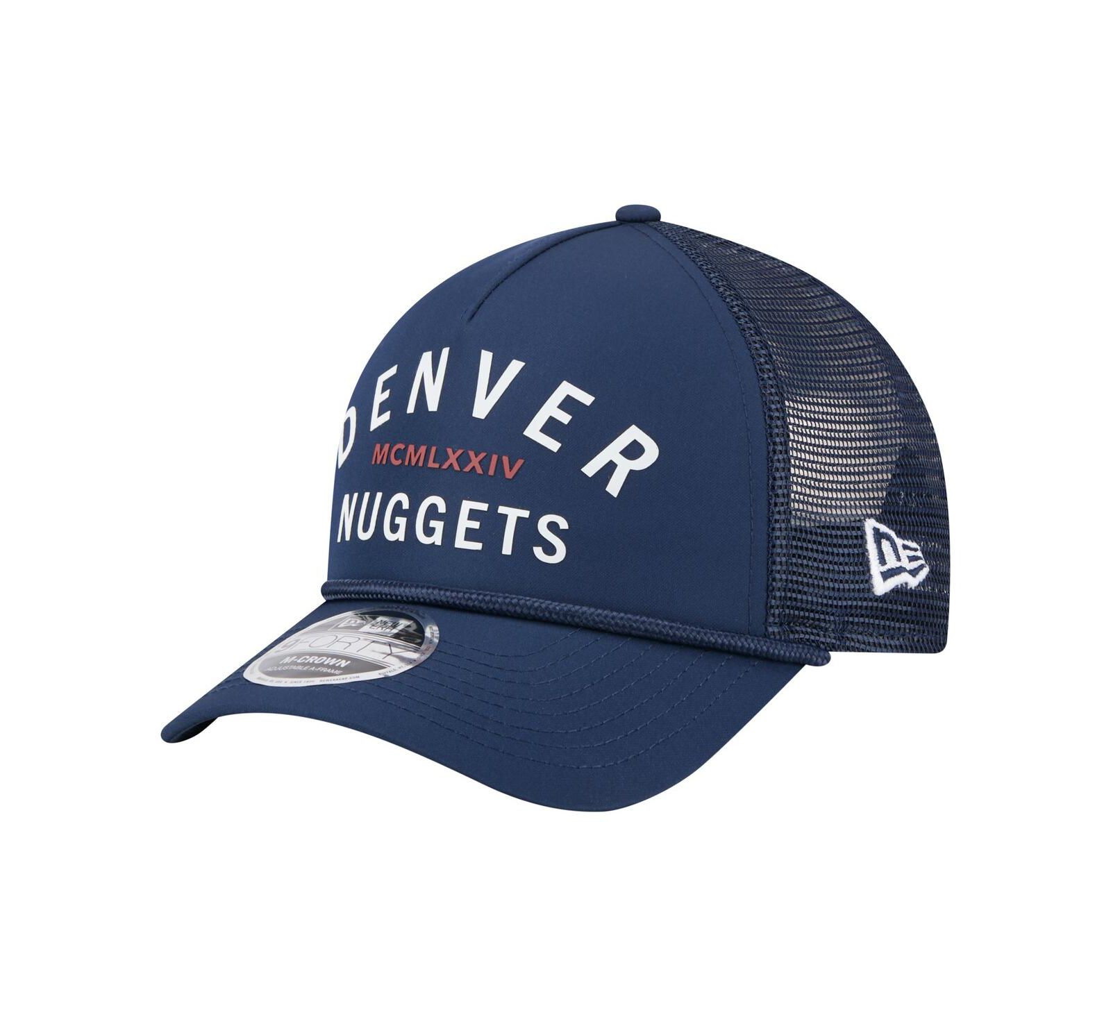 Мужская кепка New Era Navy Denver Nuggets Minimalist A-Frame 9FORTY Trucker