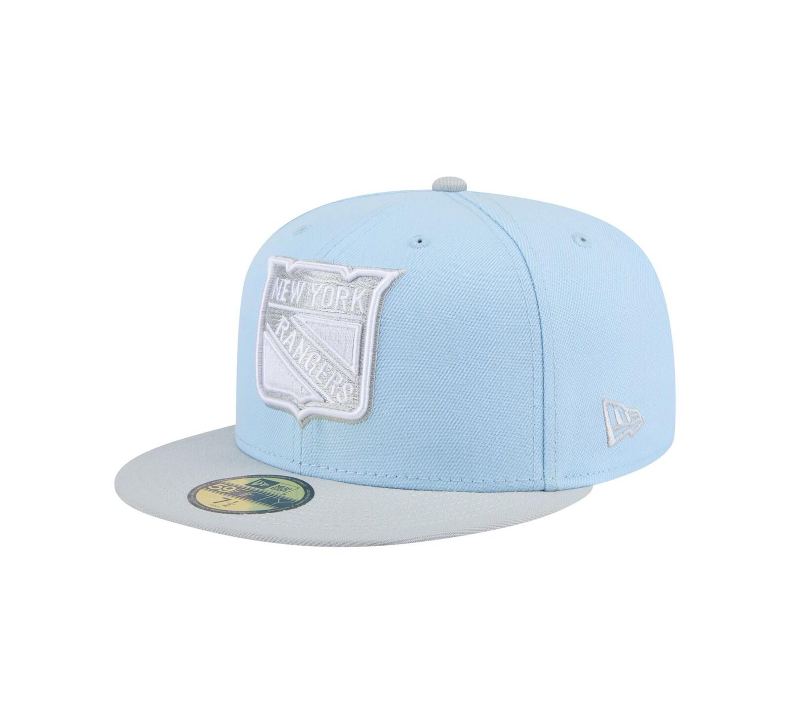 New Era Мужская кепка 59FIFTY New York Rangers, двухцветная, светло-голубая/серая