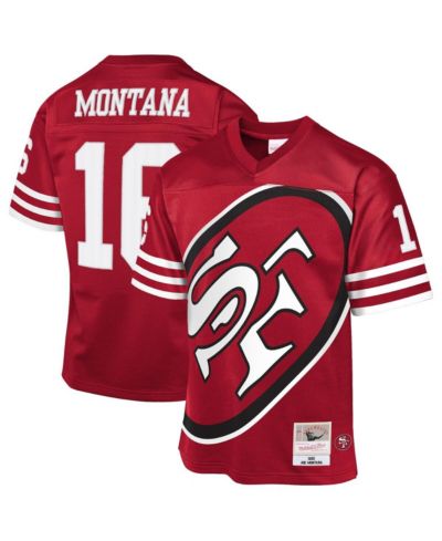 Детская спортивная джерси Mitchell & Ness Joe Montana Scarlet San Francisco 49ers 1990 Throwback