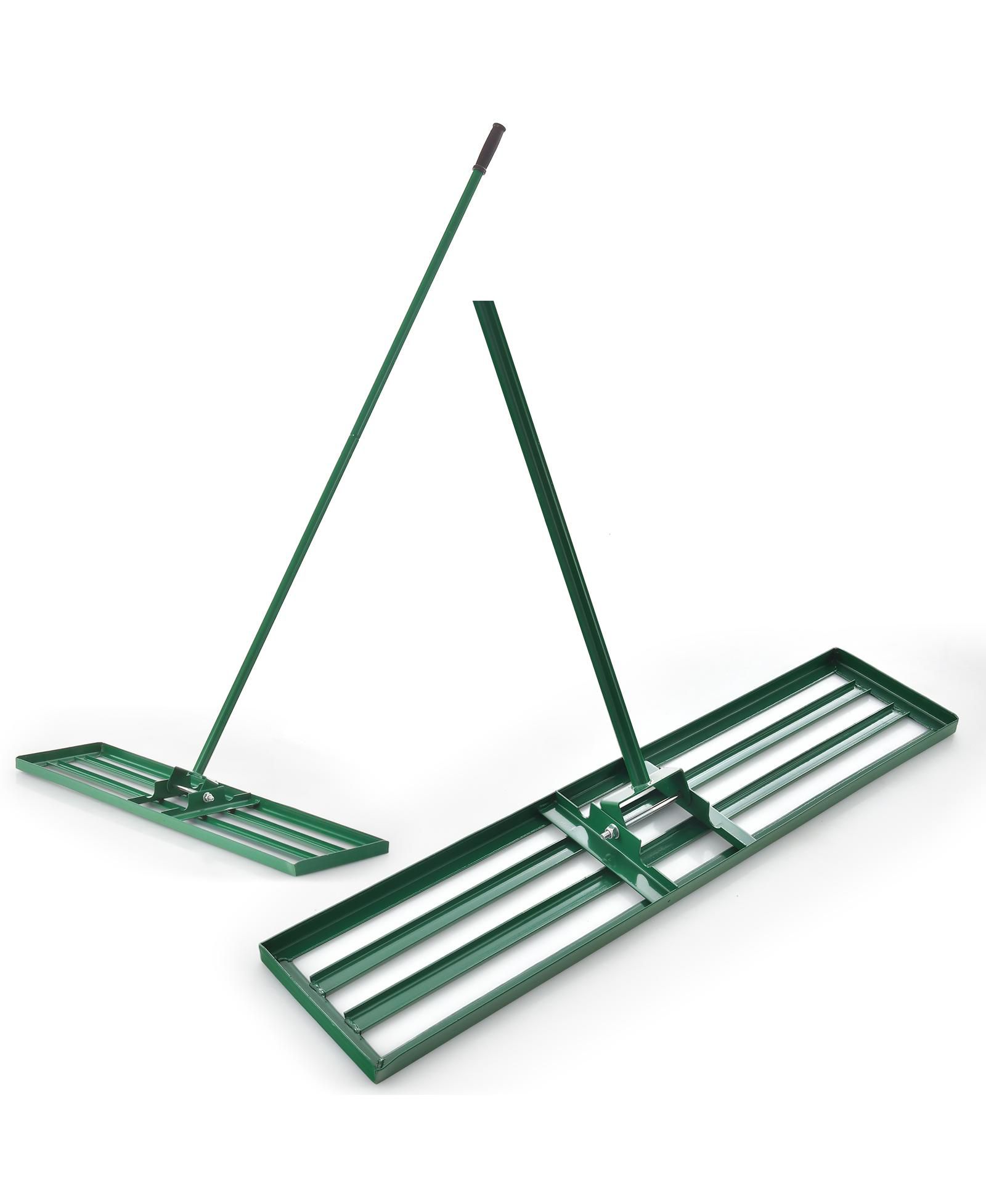 GOUUN 42 x 10 Inch Garden Leveling Rake with Ergonomic Handle